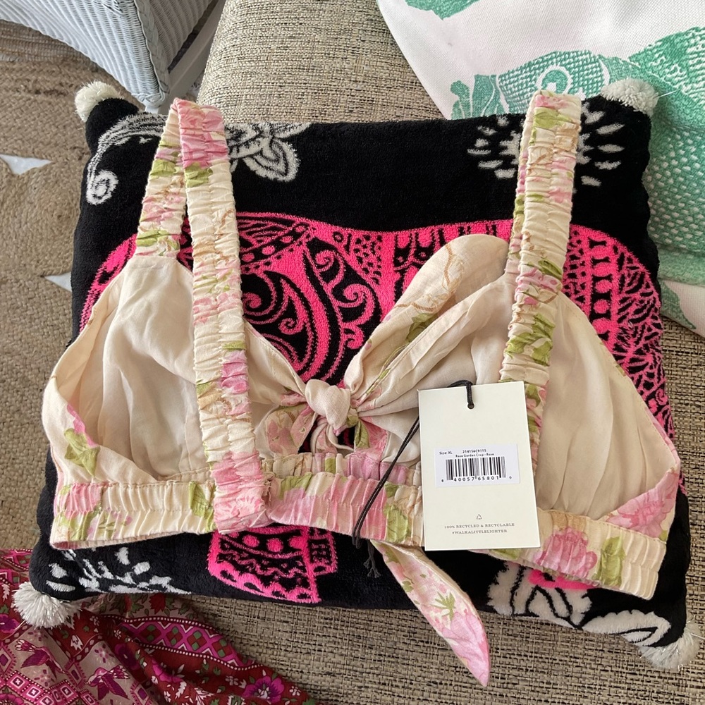 SPELL ROSE GARDEN CROP TOP NWT XL - Picture 3 of 7